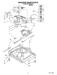 05 - Machine Base Parts parts for Whirlpool Washer 8TLSR7432LT1 from AppliancePartsPros.com