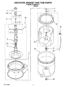 03 - Agitator, Basket And Tub Parts parts for Whirlpool Washer 8TLSQ8533LT1 from AppliancePartsPros.com