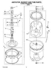 03 - Agitator, Basket And Tub Parts parts for Whirlpool Washer 3NWTW5505SQ0 from AppliancePartsPros.com