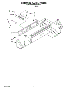 02 - Control Panel Parts parts for Whirlpool Washer 8TCAM2761KQ0 from AppliancePartsPros.com