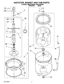 03 - Agitator, Basket And Tub Parts parts for Whirlpool Washer 7MWT97940SW0 from AppliancePartsPros.com