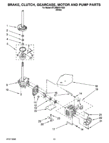 06 - Brake, Clutch, Gearcase, Motor And Pump Parts parts for Whirlpool Washer 8TCAM2761KQ0 from AppliancePartsPros.com