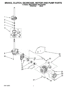 04 - Brake, Clutch, Gearcase, Motor And Pump Parts parts for Whirlpool Washer 7MWT97940SW0 from AppliancePartsPros.com