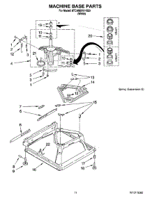 07 - Machine Base Parts parts for Whirlpool Washer 8TCAM2761KQ0 from AppliancePartsPros.com