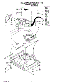 04 - Machine Base Parts parts for Whirlpool Washer 8TLSQ9533LG1 from AppliancePartsPros.com