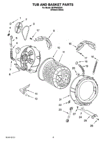 05 - Tub And Basket Parts parts for Whirlpool Washer GHW9400SU0 from AppliancePartsPros.com