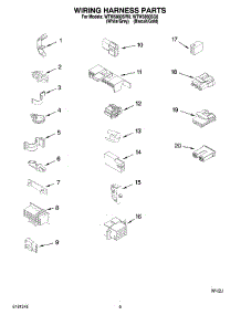 06 - Wiring Harness Parts parts for Whirlpool Washer WTW5860SW0 from AppliancePartsPros.com