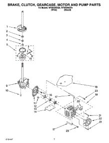 04 - Brake, Clutch, Gearcase, Motor And Pump Parts parts for Whirlpool Washer WTW5590ST0 from AppliancePartsPros.com