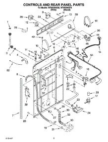 02 - Controls And Rear Panel Parts parts for Whirlpool Washer WTW5590SQ0 from AppliancePartsPros.com