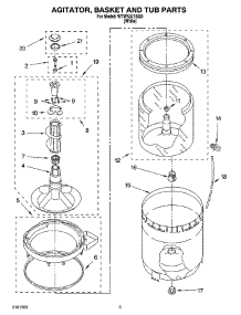 03 - Agitator, Basket And Tub Parts parts for Whirlpool Washer WTW5321SQ0 from AppliancePartsPros.com