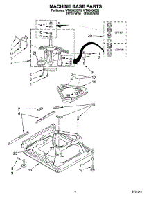 05 - Machine Base Parts parts for Whirlpool Washer WTW5860SG0 from AppliancePartsPros.com
