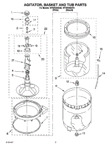 03 - Agitator, Basket And Tub Parts parts for Whirlpool Washer WTW5590SQ0 from AppliancePartsPros.com