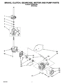 04 - Brake, Clutch, Gearcase, Motor And Pump Parts parts for Whirlpool Washer WTW5821SW0 from AppliancePartsPros.com