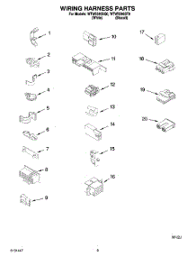 06 - Wiring Harness Parts parts for Whirlpool Washer WTW5590SQ0 from AppliancePartsPros.com