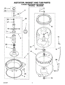 03 - Agitator, Basket And Tub Parts parts for Whirlpool Washer 7MWT97920SW0 from AppliancePartsPros.com