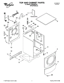 01 - Top And Cabinet Parts parts for Whirlpool Washer GHW9300PW3 from AppliancePartsPros.com