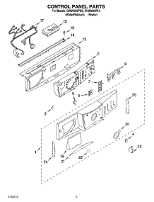 03 - Control Panel Parts parts for Whirlpool Washer GHW9460PL2 from AppliancePartsPros.com