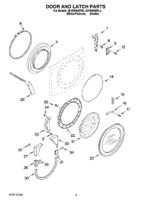 02 - Door And Latch Parts parts for Whirlpool Washer GHW9460PW3 from AppliancePartsPros.com