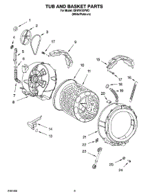 05 - Tub And Basket Parts parts for Whirlpool Washer GHW9150PW3 from AppliancePartsPros.com