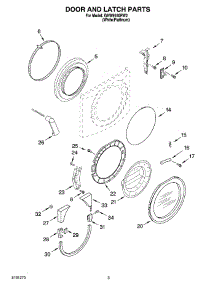 02 - Door And Latch Parts parts for Whirlpool Washer GHW9160PW2 from AppliancePartsPros.com