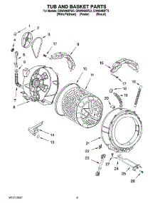 05 - Tub And Basket Parts parts for Whirlpool Washer GHW9400PW3 from AppliancePartsPros.com