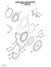 02 - Door And Latch Parts parts for Whirlpool Washer GHW9150PW2 from AppliancePartsPros.com
