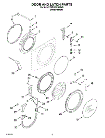 02 - Door And Latch Parts parts for Whirlpool Washer 7MGHW9100MW0 from AppliancePartsPros.com