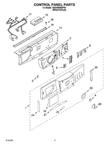 03 - Control Panel Parts parts for Whirlpool Washer 7MGHW9400PW1 from AppliancePartsPros.com