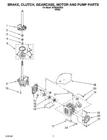 04 - Brake, Clutch, Gearcase, Motor And Pump Parts parts for Whirlpool Washer WTW5320SQ0 from AppliancePartsPros.com