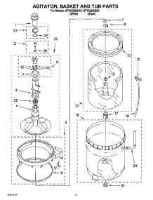 03 - Agitator, Basket And Tub Parts parts for Whirlpool Washer WTW5900SB0 from AppliancePartsPros.com