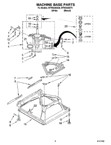 05 - Machine Base Parts parts for Whirlpool Washer WTW5540SQ0 from AppliancePartsPros.com