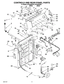 02 - Controls And Rear Panel Parts parts for Whirlpool Washer WTW5900SW0 from AppliancePartsPros.com