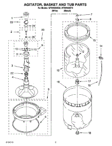 03 - Agitator, Basket And Tub Parts parts for Whirlpool Washer WTW5550ST0 from AppliancePartsPros.com