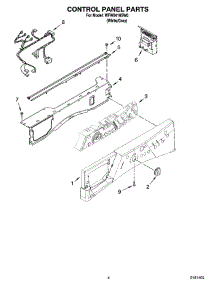03 - Control Panel Parts parts for Whirlpool Washer WFW8410SW0 from AppliancePartsPros.com
