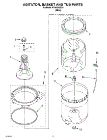 03 - Agitator, Basket And Tub Parts parts for Whirlpool Washer WTW5310SQ0 from AppliancePartsPros.com