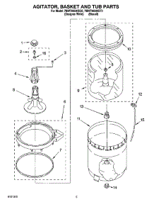 03 - Agitator, Basket And Tub Parts parts for Whirlpool Washer 7MWT96500SQ0 from AppliancePartsPros.com