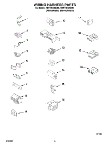 06 - Wiring Harness Parts parts for Whirlpool Washer 7MWT96720SM0 from AppliancePartsPros.com
