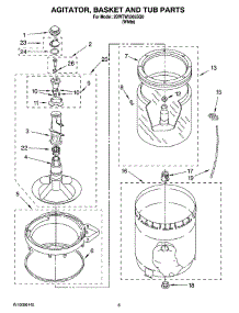 03 - Agitator, Basket And Tub Parts parts for Whirlpool Washer 2DWTW5305SQ0 from AppliancePartsPros.com