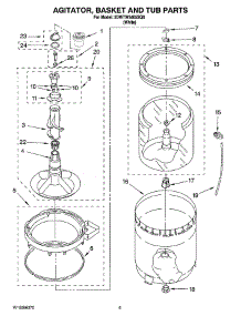 03 - Agitator, Basket And Tub Parts parts for Whirlpool Washer 2DWTW5405SQ0 from AppliancePartsPros.com
