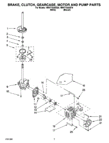 04 - Brake, Clutch, Gearcase, Motor And Pump Parts parts for Whirlpool Washer 7MWT73520SQ0 from AppliancePartsPros.com