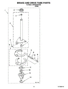 08 - Brake And Drive Tube Parts, Optional Parts (Not Included) parts for Whirlpool Washer 2DWTW5305SQ0 from AppliancePartsPros.com