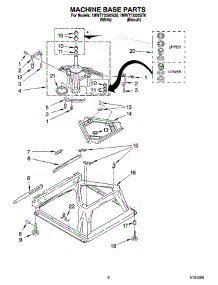 05 - Machine Base Parts parts for Whirlpool Washer 7MWT73520SQ0 from AppliancePartsPros.com