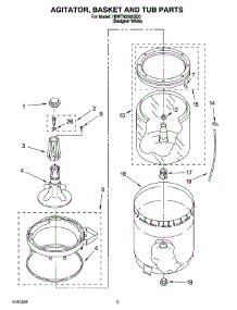 03 - Agitator, Basket And Tub Parts parts for Whirlpool Washer 7MWT95500SQ0 from AppliancePartsPros.com