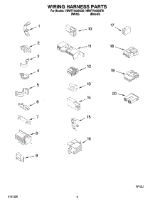 06 - Wiring Harness Parts parts for Whirlpool Washer 7MWT73520SQ0 from AppliancePartsPros.com