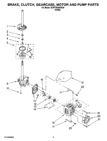 04 - Brake, Clutch, Gearcase, Motor And Pump Parts parts for Whirlpool Washer 2DWTW5605SQ0 from AppliancePartsPros.com