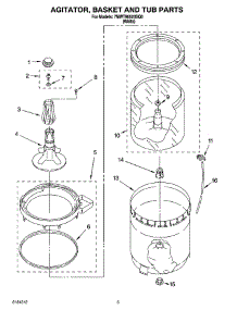 03 - Agitator, Basket And Tub Parts parts for Whirlpool Washer 7MWT96520SQ0 from AppliancePartsPros.com