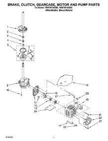 04 - Brake, Clutch, Gearcase, Motor And Pump Parts parts for Whirlpool Washer 7MWT96720SN0 from AppliancePartsPros.com