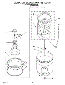 03 - Agitator, Basket And Tub Parts parts for Whirlpool Washer 7MWT73500SQ0 from AppliancePartsPros.com