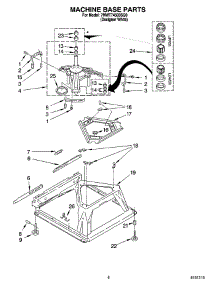 05 - Machine Base Parts parts for Whirlpool Washer 7MWT74500SQ0 from AppliancePartsPros.com