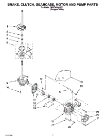 04 - Brake, Clutch, Gearcase, Motor And Pump Parts parts for Whirlpool Washer 7MWT95500SQ0 from AppliancePartsPros.com